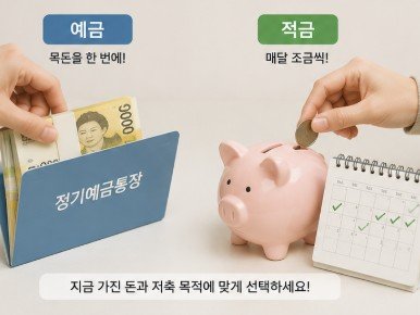 예금 적금 선택
